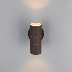 Trio Lighting Lampă de exterior Turia, culoare ruginie, înălțime 16 cm, metal, reglabil, Maro / Rugină, Aluminiu, Modern