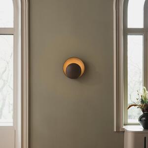 Globen Lighting Aplică de perete ORBIT, maro, Ø 30 cm, priză, Maro / Rugină, Camera de zi / sufragerie, Metal, Design