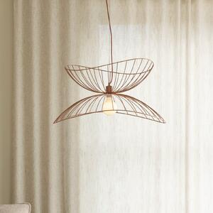 Globen Lighting Lampă suspendată RAY, roz, Ø 70 cm, metal, reglabil, Roz / Rosé, Camera de zi / sufragerie, Metal, Modern