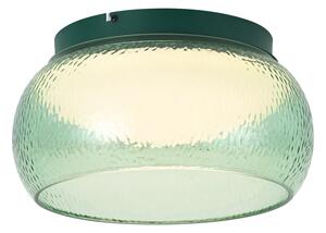 Lampă de tavan Art Deco verde cu sticlă, inclusiv LED reglabil în 3 trepte - Thimble