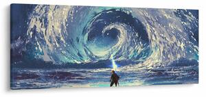 Tablou - Ilustrație a unui băiat cu o suliță (120x50 cm)