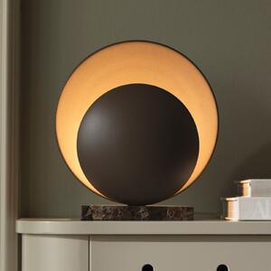 Globen Lighting Lampă de masă ORBIT, maro Înălțime 32 cm Bază din marmură, Maro / Rugină, Camera de zi / sufragerie, Metal, Design