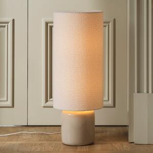 Globen Lighting Lampadar Florian, alb/bej, înălțime 80 cm, Alb, Camera de zi / sufragerie, Țesătură / Textil