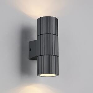 Trio Lighting Lampă de exterior Parana, antracit, înălțime 16 cm, metal, 2 becuri., reglabil, Negru, Aluminiu, Modern
