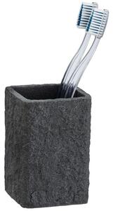 Pahar pentru periuțe de dinți VILLATA, negru, WENKO