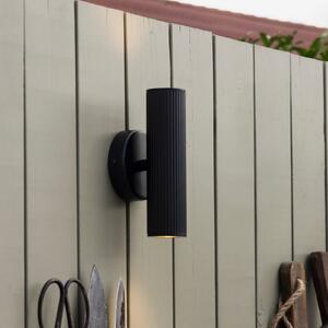 Globen Lighting Aplică de perete Hubble, negru, înălțime 21 cm IP44, reglabil, Negru, Camera de zi / sufragerie, Aluminiu
