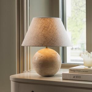 Globen Lighting Lampă de masă Castello, bej/bej, înălțime 38 cm, Bej, Camera de zi / sufragerie, Țesătură / Textil, Design