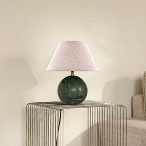 Globen Lighting Lampă de masă Castello, verde/bej, înălțime 28 cm, Bej, Camera de zi / sufragerie, Țesătură / Textil, Design