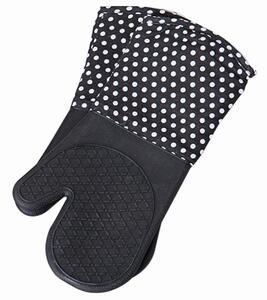 Set 2 manusi pentru cuptor, Negru, 37,5x18,5 cm, WENKO