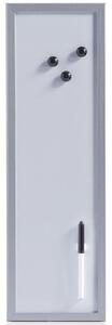 Tabla magnetica Zeller, Aluminiu, 60x20 cm, Alb/Gri