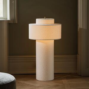 Globen Lighting Lampadar Noah, alb, înălțime 88 cm, textilă, Alb, Camera de zi / sufragerie, Țesătură / Textil, Scandinavă