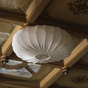 Globen Lighting Plafonieră BLADVERK, albă, Ø 50 cm, textil, reglabil, Alb, Camera de zi / sufragerie, Țesătură / Textil, Scandinavă