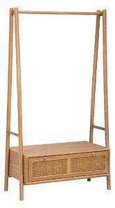Cuier cu dulap pentru pantofi TIRIA, plasă vieneză, 162 cm