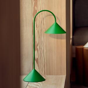 FRANDSEN Lampa de masă cu LED și baterie Grasp, verde, înălțime 47 cm, reglabil, Verde, Metal, Design
