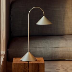 FRANDSEN Lampa de masă cu LED-uri Grasp, gri nisip, înălțime 47 cm, reglabil, Gri, Metal, Design