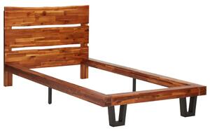Cadru de pat cu margini naturale, 90 cm, lemn masiv de acacia