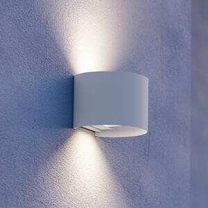 EGLO Lampă LED de exterior Calpino 3, albă, lățime 14 cm, cu 2 becuri, Alb, Aluminiu, Modern