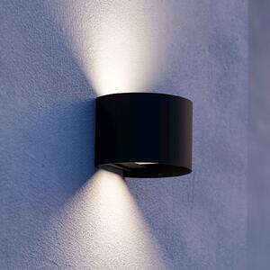 EGLO Lampă de perete exterioară cu LED Calpino 3, negru, lățime 14 cm, 2 becuri, Negru, Aluminiu, Modern