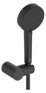 Set de duș Ideal Standard, Idealrain Alu+ cu pară, suport și furtun de duș, negru mat