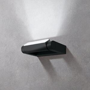 EGLO Lampă LED de exterior Brianza, negru, lățime 20 cm, metal, Negru, Aluminiu, Modern