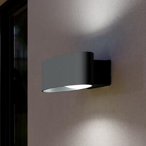 EGLO Lampă de perete exterioară cu LED Chinoa, antracit, lățime 27 cm, metal, Negru, Aluminiu, Modern