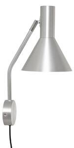 FRANDSEN Aplică de perete Lyss, culoare aluminiu, priză, 42 cm, E27, Metalic, Camera de zi / sufragerie, Aluminiu, Design
