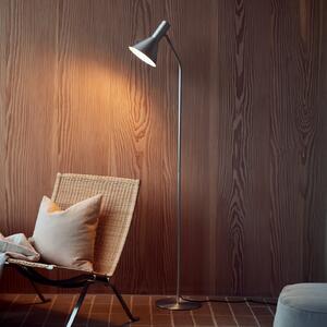 FRANDSEN Lampadar Lyss, culoare aluminiu, metal, 150 cm, E27, Metalic, Camera de zi / sufragerie, Aluminiu, Design, Proiector suspendat