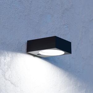 EGLO Lampa solară cu LED pentru exterior Darfano, negru, lățime 14 cm, reglabil, Negru, Plastic, Modern, Perete unghiular