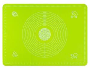 Plansa modelatoare din silicon pentru masurat, rulat sau framantat aluat de patiserie, cofetarie, brutarie, 50 x 40 cm, verde