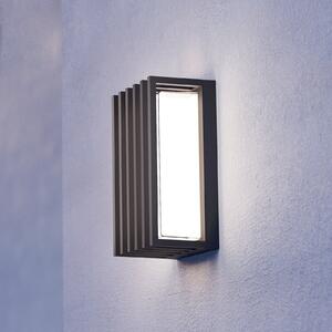 EGLO Lampă LED de exterior Genovese, negru, înălțime 24 cm, cu senzor, Negru, Aluminiu, Modern