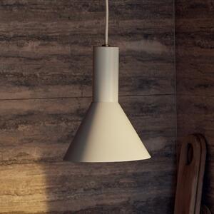 FRANDSEN Lampă suspendată Lyss, bej, metal, Ø 18 cm, E27, reglabil, Bej, Camera de zi / sufragerie, Metal, Design