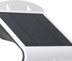 EGLO Aplică de perete solară cu LED Lamozzo, albă, înălțime 21 cm, senzor, Alb, Plastic, Modern