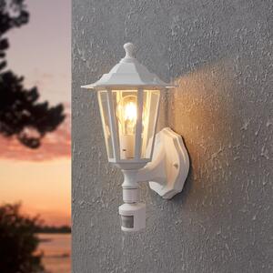 EGLO Lampă de exterior Laterna 5, albă, înălțime 36 cm, metal, senzor, Alb, Aluminiu, Antichitate