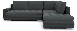 TOKIO V canapea colțar extensibil, dreapta, culoare - gri închis / negru