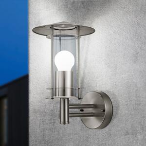 EGLO Lampă de exterior Lisio, culoare oțel inoxidabil, înălțime 30 cm,, Metalic, Sticlă