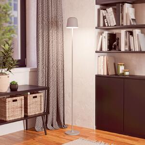 EGLO Lampă de terasă cu LED și baterie Mannera-L, gri, înălțime 140 cm, metal, reglabil, Gri, Aluminiu, Modern