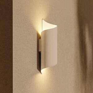 EGLO Lampă de perete pentru exterior cu LED Montarello, albă, înălțime 27 cm, metal, Alb, Metal, Modern