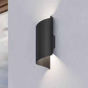 EGLO Lampă de perete pentru exterior cu LED Montarello, negru, înălțime 27 cm, metal, Negru, Metal, Modern