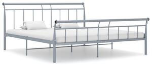 Cadru de pat, gri, 200x200 cm, metal