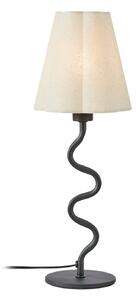 Markslöjd Lampa de masă Veya, negru/bej, in, înălțime 41 cm, E14, Bej, Camera de zi / sufragerie, Țesătură / Textil