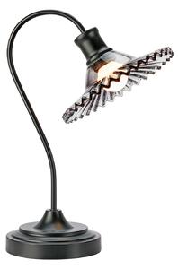 Markslöjd Lampa de masă Nova, negru, sticlă fumurie, înălțime 41,5 cm, E27, Negru, Camera de zi / sufragerie, Metal