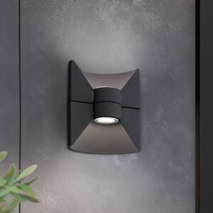 EGLO Lampă de exterior cu LED Redondo, antracit, înălțime 17 cm, 2 becuri, Gri, Aluminiu, Modern
