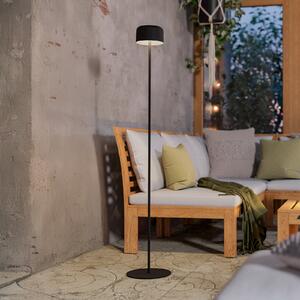 EGLO Lampă solară cu LED pentru terasă Roccanova-L, negru, înălțime 120 cm, Negru, Metal, Modern