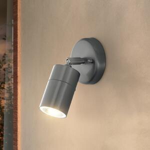 EGLO Proiector exterior Stockholm, culoare oțel, adâncime de proiecție 10 cm, Gri, Oțel inoxidabil, Modern