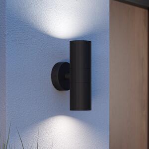 EGLO Lampă de perete pentru exterior Tomelloso, negru, înălțime 20 cm, metal, cu 2, Negru, Aluminiu, Modern