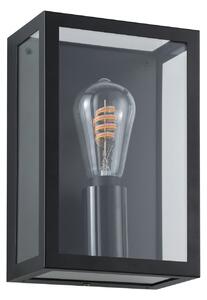 EGLO Lampă de exterior Alamonte-Z, negru, înălțime 26 cm, soclu E27-smart, Transparent, Metal, Modern