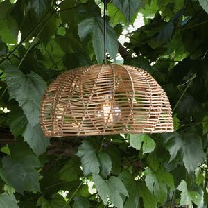 PR Home Lampă suspendată pentru exterior Mayla, ratan natural, Ø 43 cm, priză IP44, Lemn, Lemn