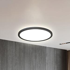 B.K. Licht Panou LED Slim telecomandă RGBW, Ø 42 cm, negru, iluminare din spate, reglabil, Negru, Studiu / Birou, Plastic