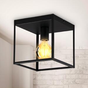 B.K. Licht Plafonieră Indu, negru, unghiulară, 1 bec, E27, reglabil, Negru, Hol, Metal, Modern