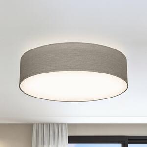 B.K. Licht Plafonieră Litora, gri-maro, Ø 38 cm, textil, E27, reglabil, Maro / Rugină, Camera de zi / sufragerie, Țesătură / Textil